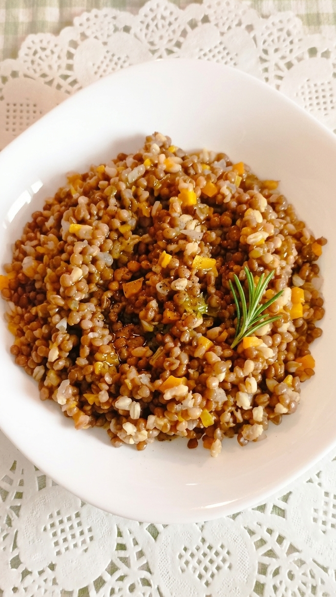 Italian Spelt & Lentil Soup with Rosemary