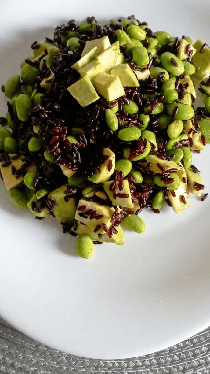Forbidden Rice with Creamy Avocado and Edamame
