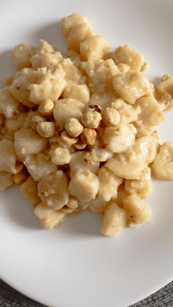 Italian Gnocchi with Butter and Sage and Crunchy Toasted Hazelnuts