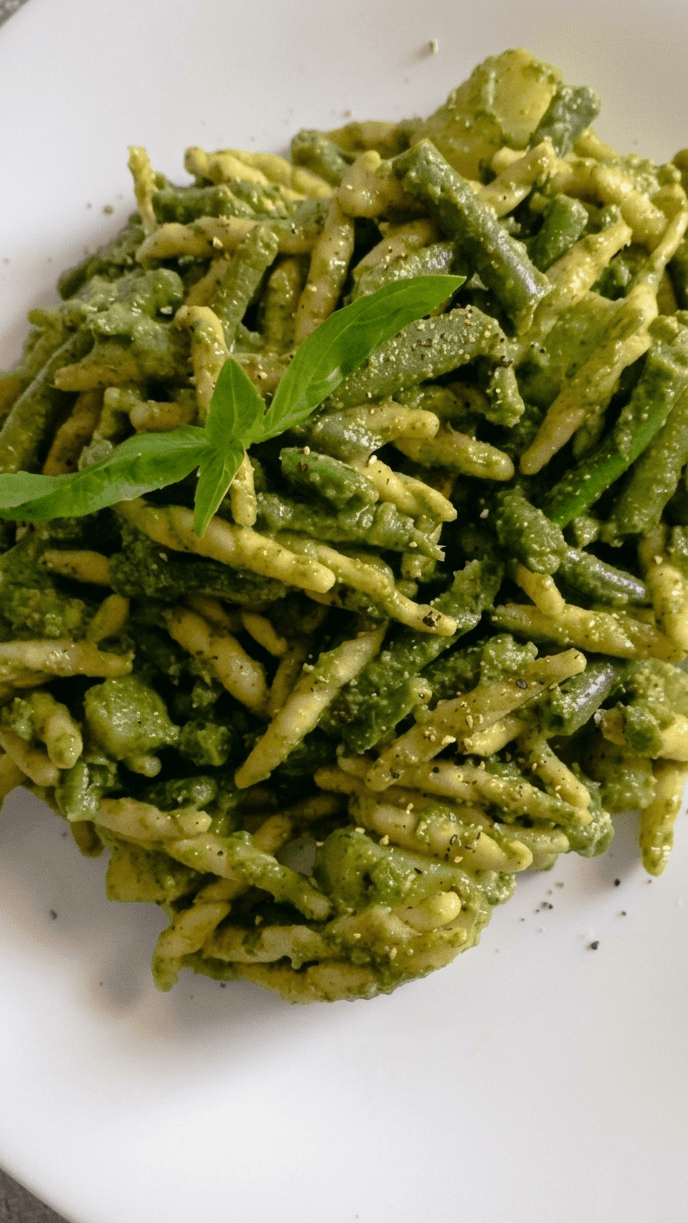Trofie with Pesto, Potatoes, and Green Beans